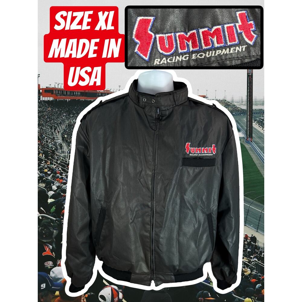Dunbrooke SUMMIT RACING EQUIPMENT Bomber Jacket — XL Black Made in USA